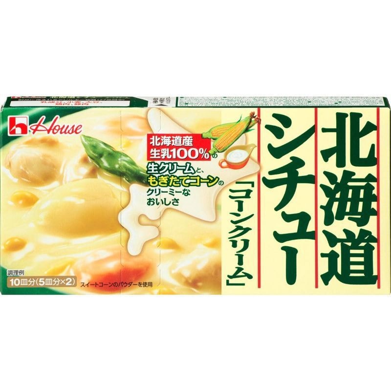 【日本直邮】HOUSE 北海道冬日焖菜 炖菜 煨菜 新鲜玉米奶油口味 180g 10碟份 绿色