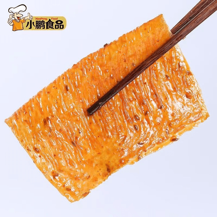 【中國直郵】 小鵬食品 老式大辣片千張手撕麻辣豆皮8090後網紅辣條68g*2袋 2