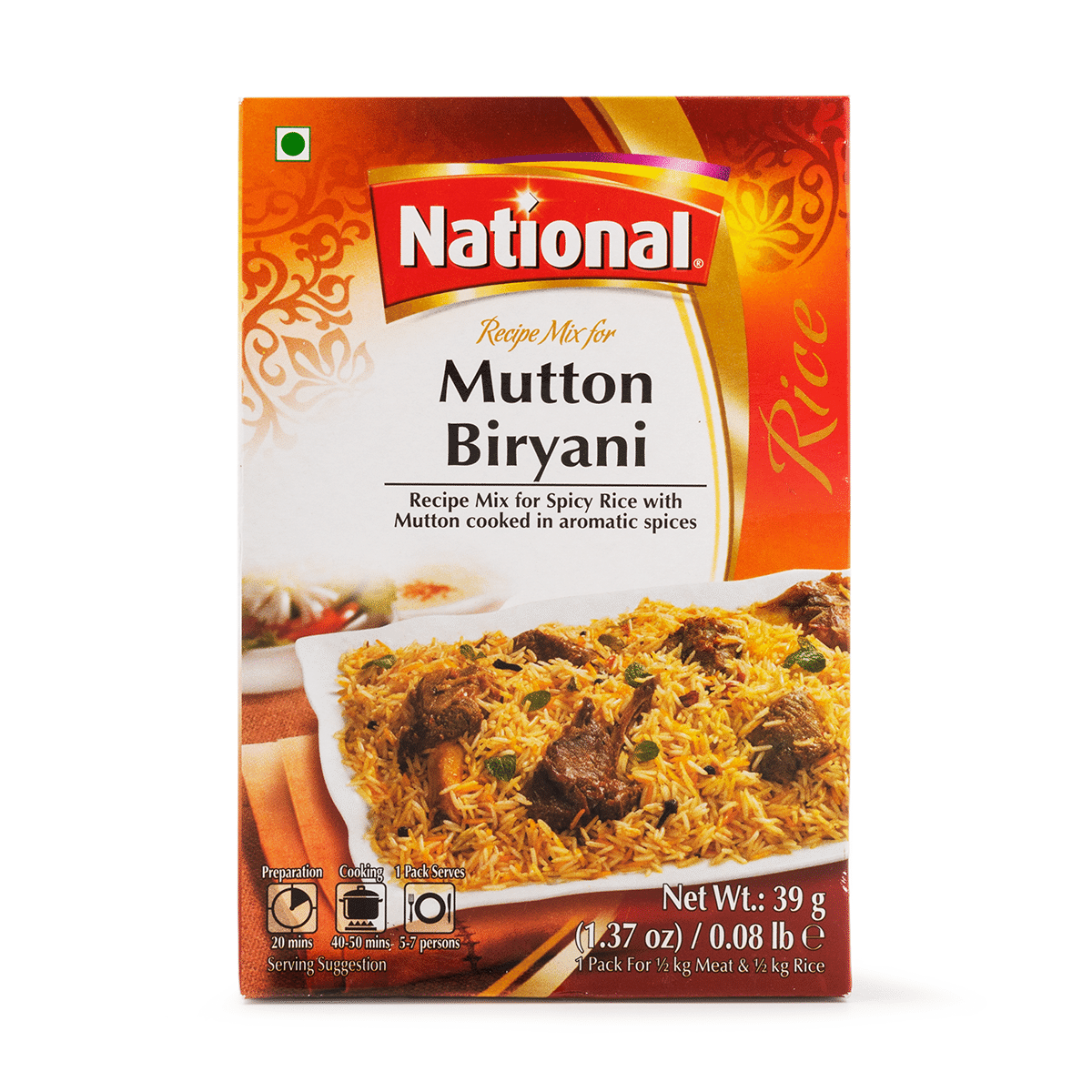 Mistura de Especiarias para Carneiro Biryani, National 1.6 onça(s)