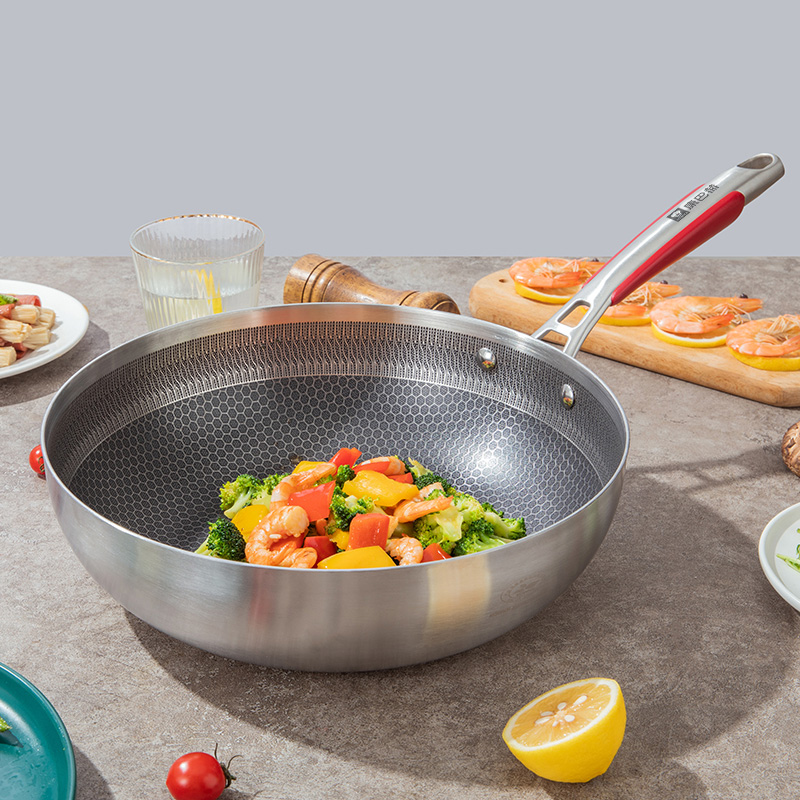 康巴赫 汉莎蜂窝不锈钢煎锅28cm