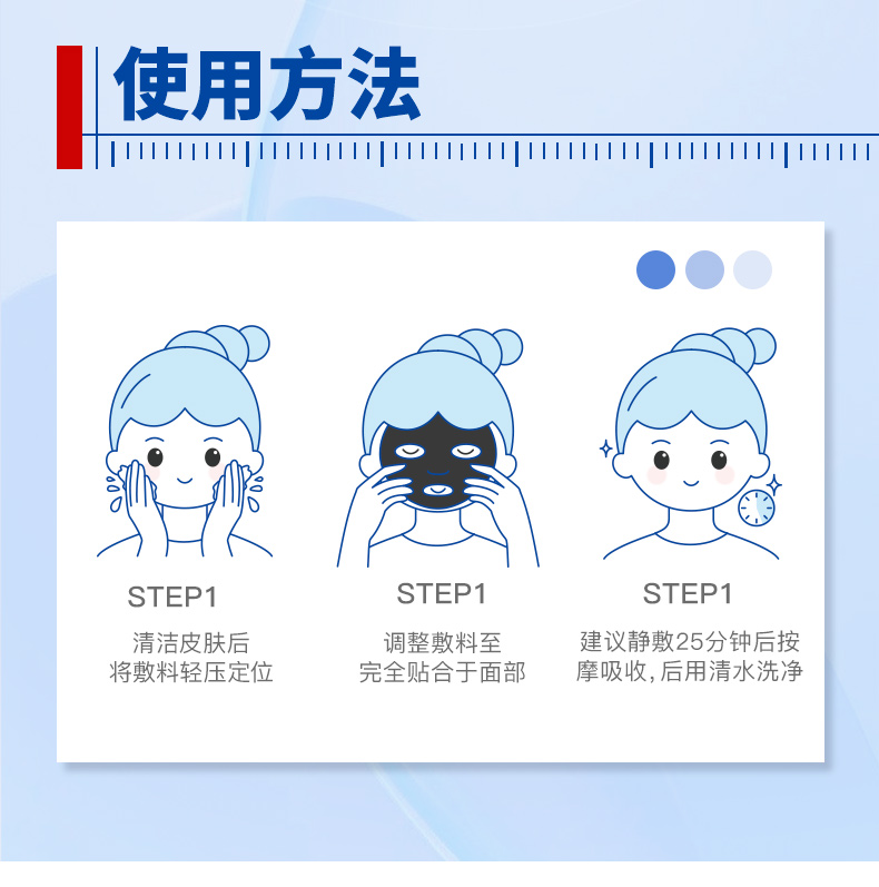 【中国直邮】 芙清 祛痘修复黑膜医用面膜 淡化痘印痤疮脓包痘痘炎症 1盒5片