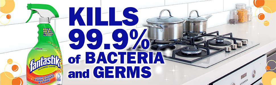 Kills 99.9% of Bacteria ans Germs