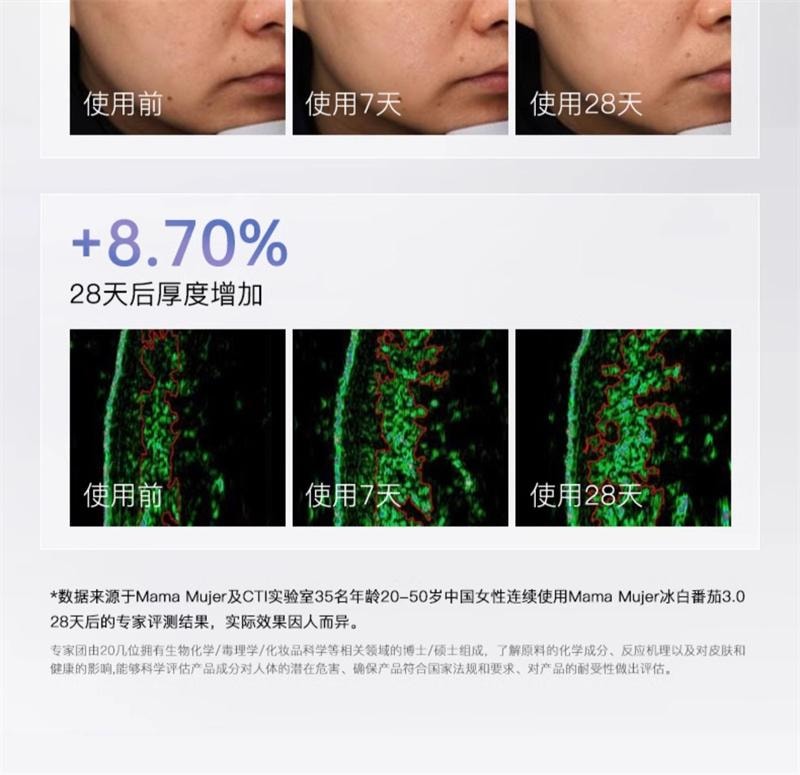 【中国直邮】Mama Mujer 冰白番茄饮3.0升级款10瓶/盒 口服烟酰胺谷胱甘肽虾青素胶原蛋白