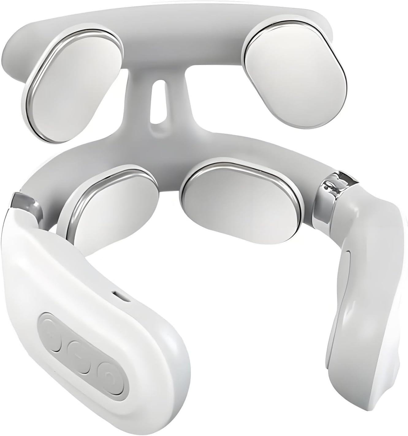 頸部按摩儀 帶加熱功能 深層肌肉激活,6 種模式,15 種強度,免手持,符合人體工學設計,靜音放鬆