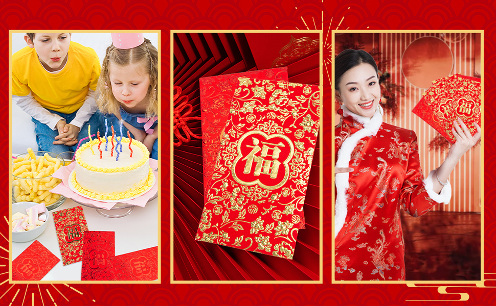 福字纸红包36PCS