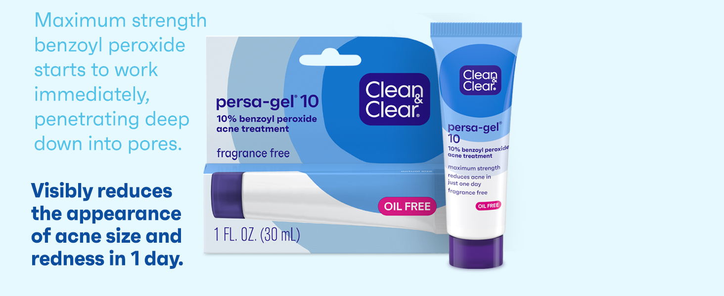 Persagel visibly reduces appearance of acne size and redness in 1 day