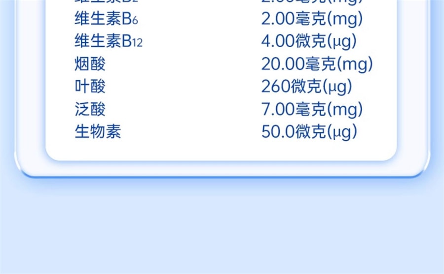 【中国直邮】仁和 维生素B族维生素片vb多种复合维生素b1b2b6 b12男女 60片