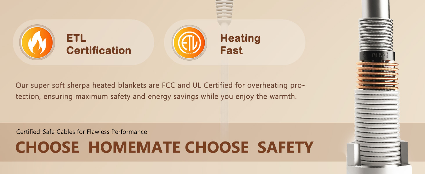 Homemate heated blanket is more energy efficient,and you can save more heating costs in winter