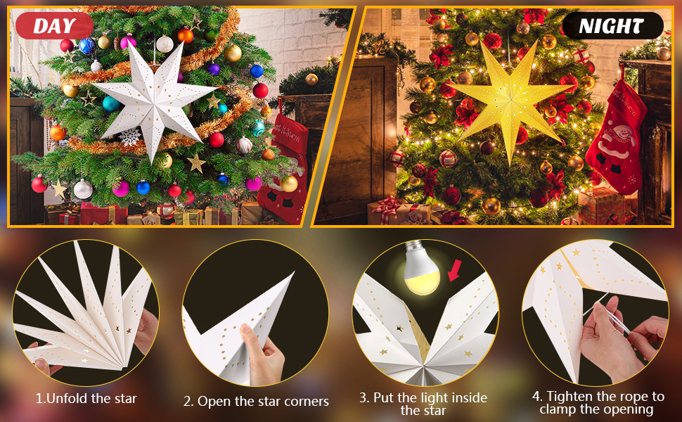 hollow star lampshade
