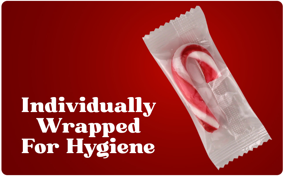 individually wrapped candy canes