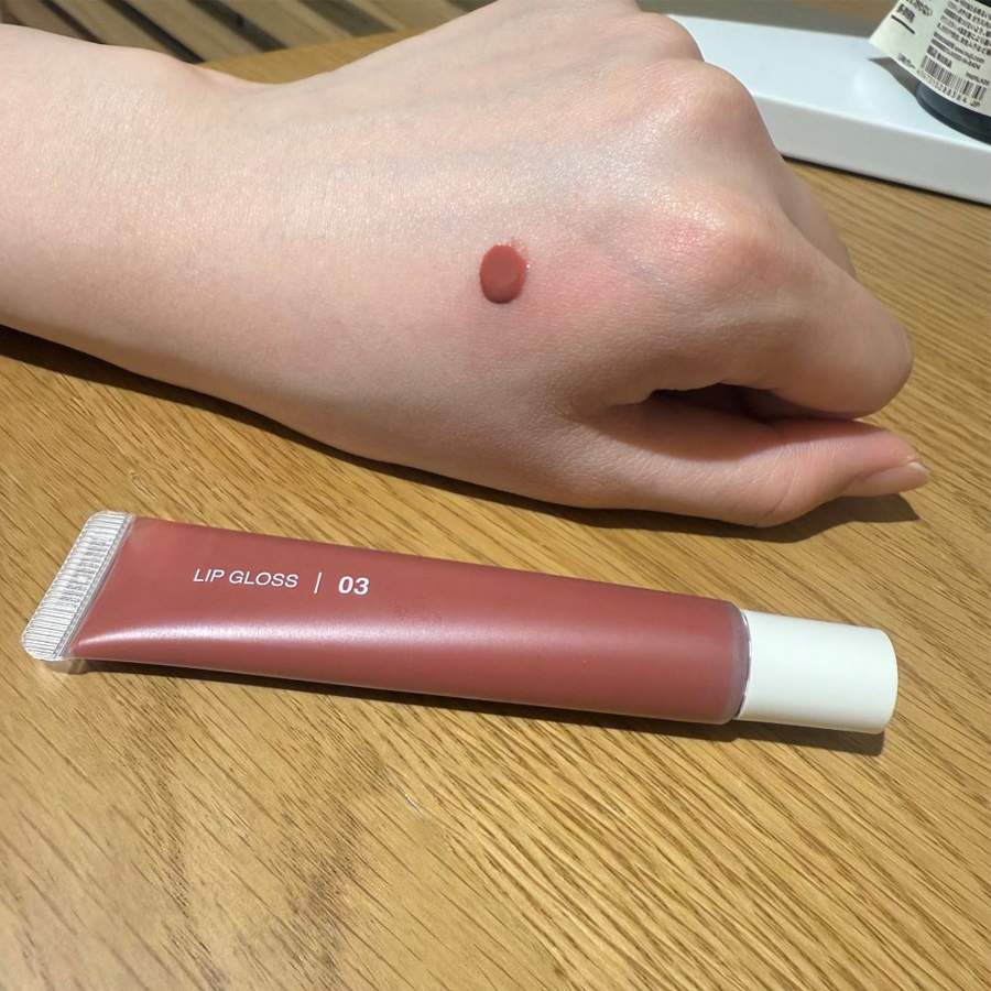 【日本直邮】 日本 MUJI 无印良品 延展丝滑 一抹上色 长效持妆 不拔干 保湿润泽唇彩 03 粉棕色 10.5g