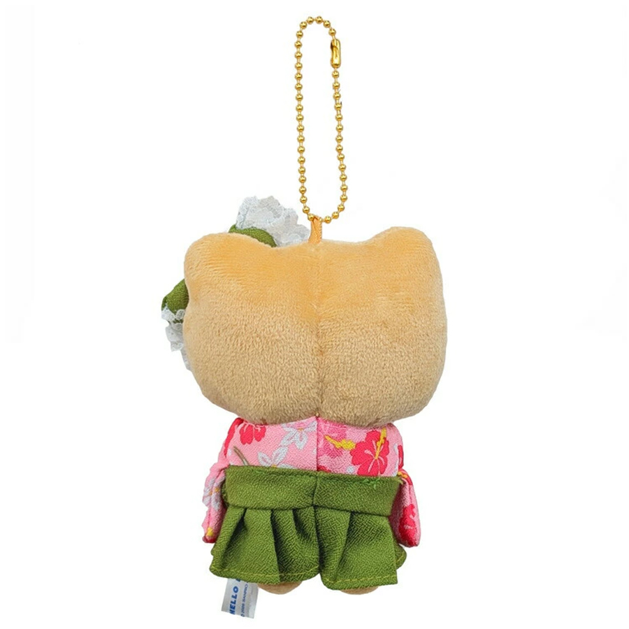 【Expédition directe du Japon】 Sanrio Japon Hello Kitty Couleur de peau de blé Série de kimonos matcha Poupée en peluche porte-clés pendentif 1 pièce
