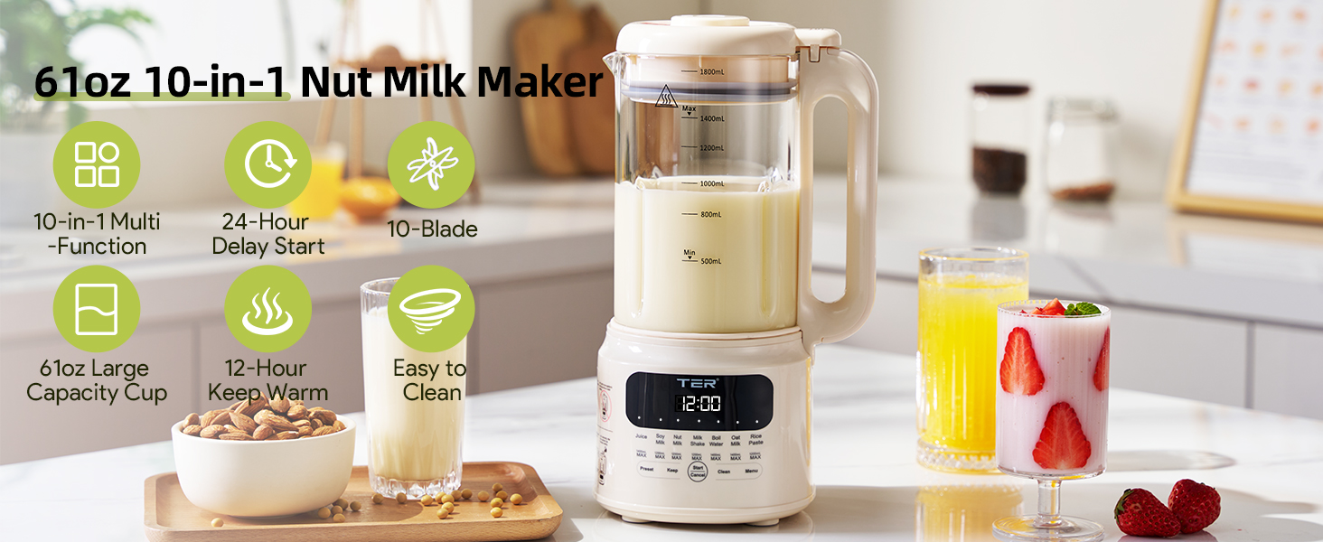 61oz 10-in-1 Nut Milk Maker