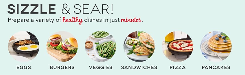 Griddle, 8", Pizza, Eggs, Pancakes, Breakfast, 