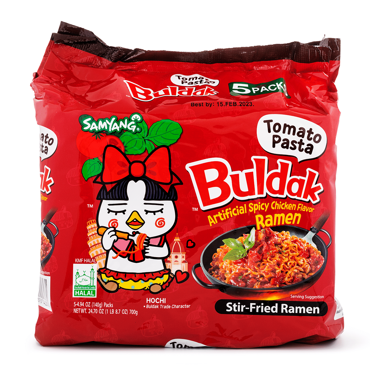Samyang Buldak Ramen, Tomato Pasta Hot Chicken Flavor 5pk 24.7 oz