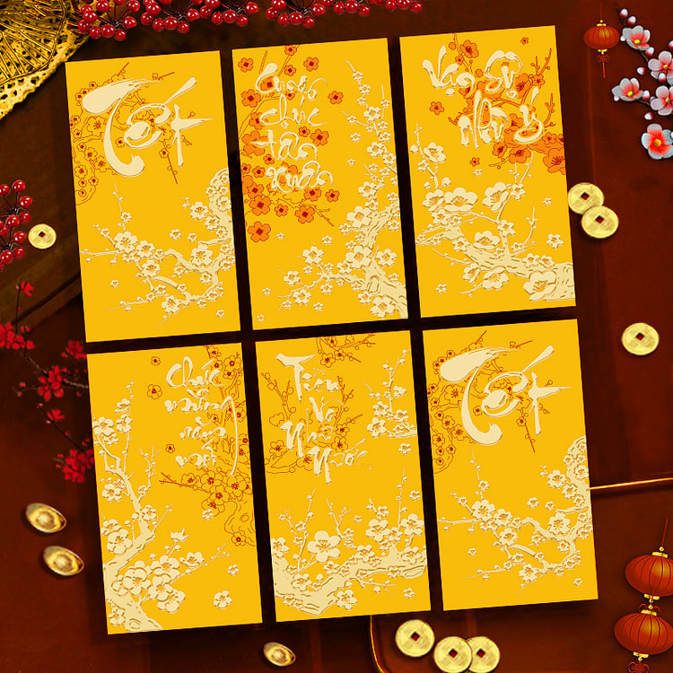 2026马年新年红包 越南文B款 6枚 1 份