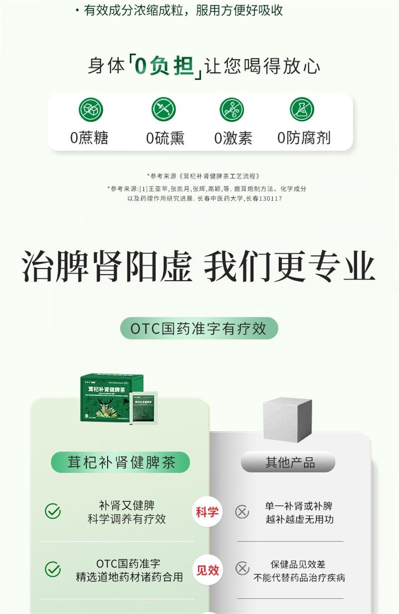【中国直邮】 茶郎中 茸杞补肾健脾茶腰膝酸夜尿多茸杞茶otc补肾鹿茸枸杞茶男女 2g*18袋/盒