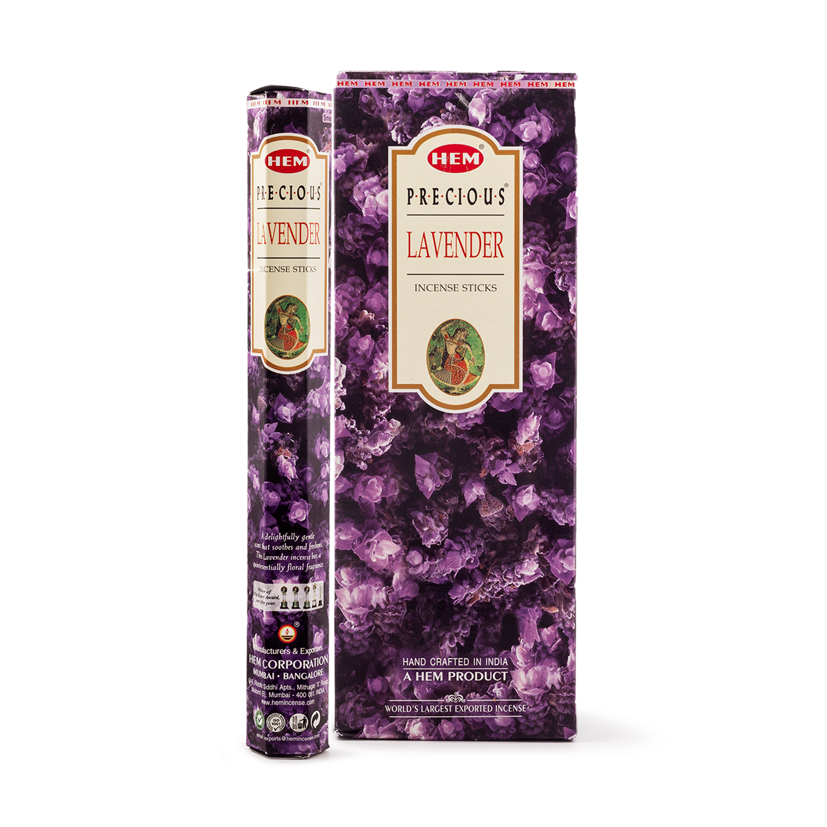 HEM Precious Lavender Incense 6 pack 1 box