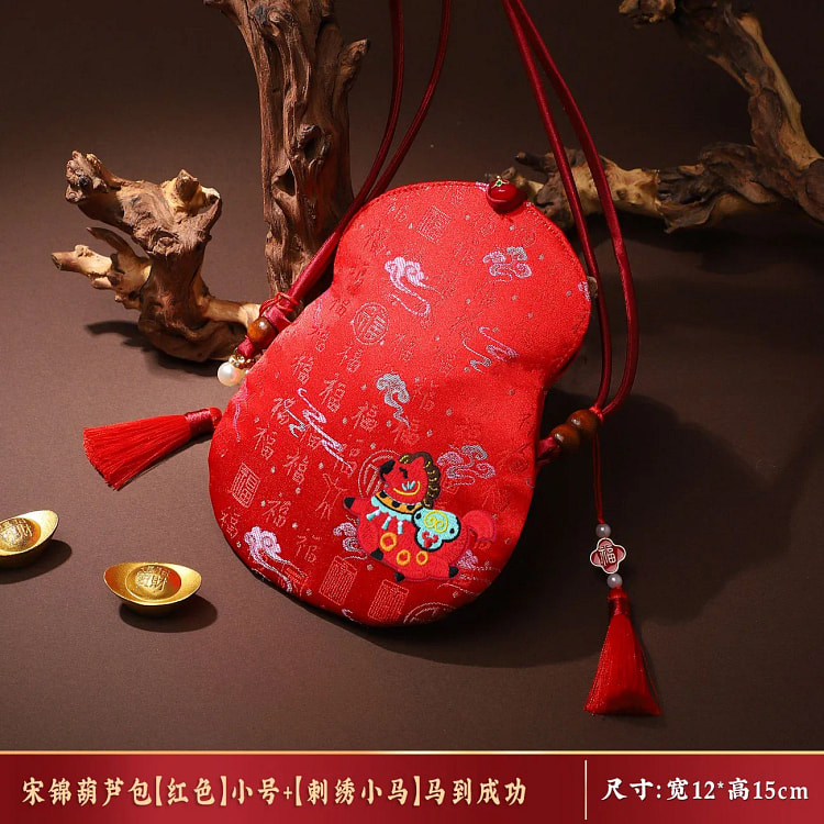 葫芦包织锦绣花新年礼物 小号红色 1 箱