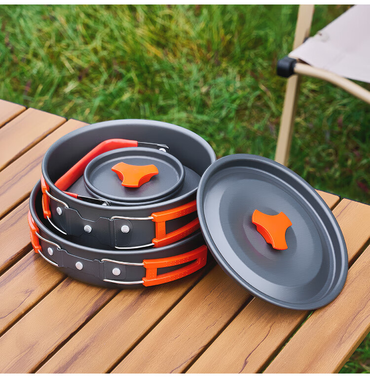 尚烤佳 野营套锅 户外锅具 野餐炊具 露营自驾锅具