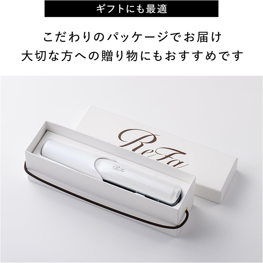 【Expédition directe du Japon】 REFA Japon mini fer à lisser/boucler rechargeable, 2-en-1, sans abîmer les cheveux, chargement USB, blanc ivoire, 1 pièce
