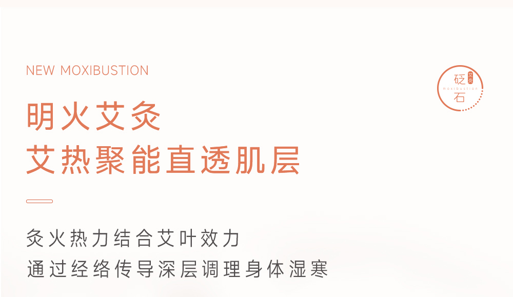 【中国直邮】艾修堂  黑砭石刮痧艾灸棒   明火艾灸+砭石刮痧