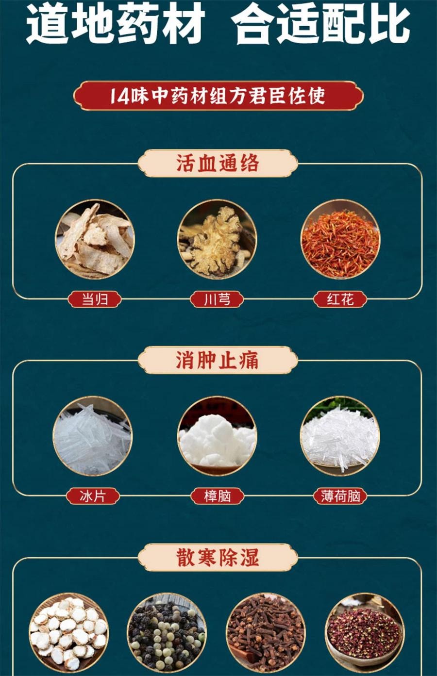 【中国直邮】 羚锐 通络祛痛膏 适用于活血通络 消肿止痛 颈椎病 肩周炎 关节炎 腰肌劳损 腰疼膏药贴5贴/盒