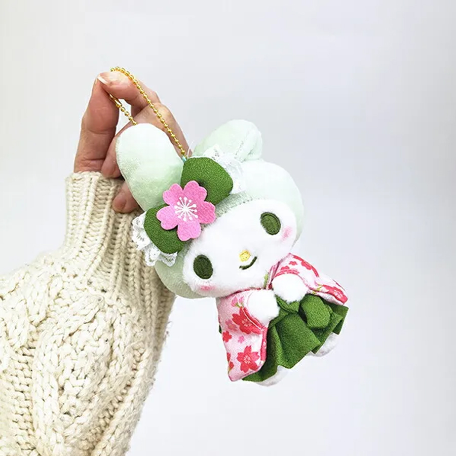 [Livraison directe du Japon] Sanrio Japon My Melody Série de kimonos matcha Porte-clés en peluche Pendentif 1 pièce