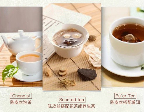 tea with tangerine peel strips