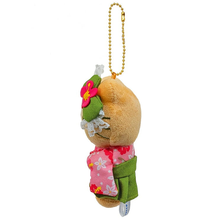 【Expédition directe du Japon】 Sanrio Japon Hello Kitty Couleur de peau de blé Série de kimonos matcha Poupée en peluche porte-clés pendentif 1 pièce