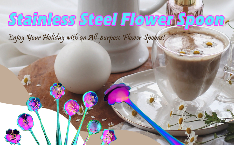 Stainless Steel Flower Spoon
