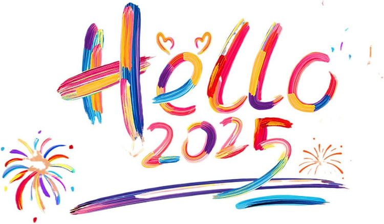 2025新年玻璃贴花玻璃静电贴窗你好2025 大号