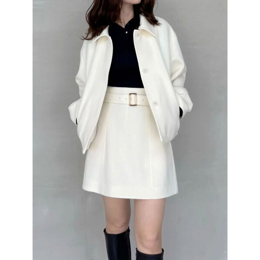 【日本直邮】 日本 MERCURYDUO 大蝴蝶结 短款外套 象牙白 均码 1件