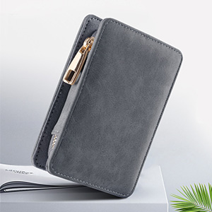 Fashionable Morandi Gray High-Quality PU Leather ﻿