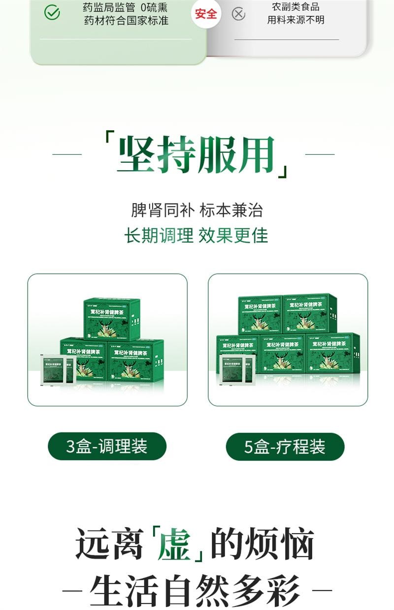 【中国直邮】 茶郎中 茸杞补肾健脾茶腰膝酸夜尿多茸杞茶otc补肾鹿茸枸杞茶男女 2g*18袋/盒