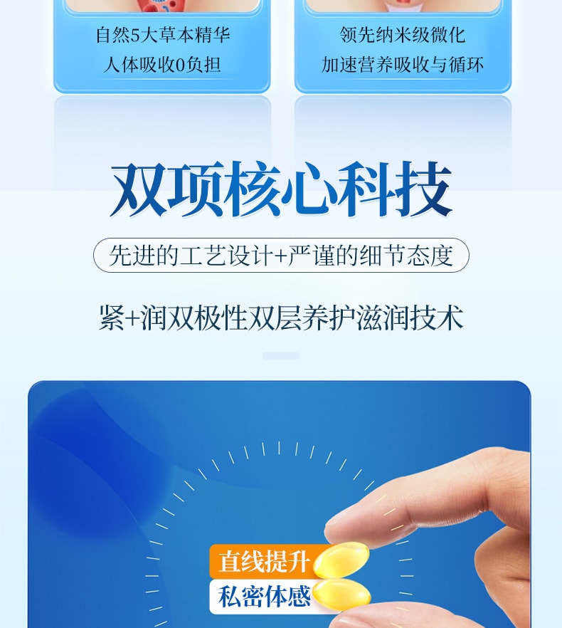 舒奈美 緊潤丹縮宮收陰神器私處鬆弛道女性水潤抑菌凝膠緊潤私密處收縮緊緻棒 10粒/盒