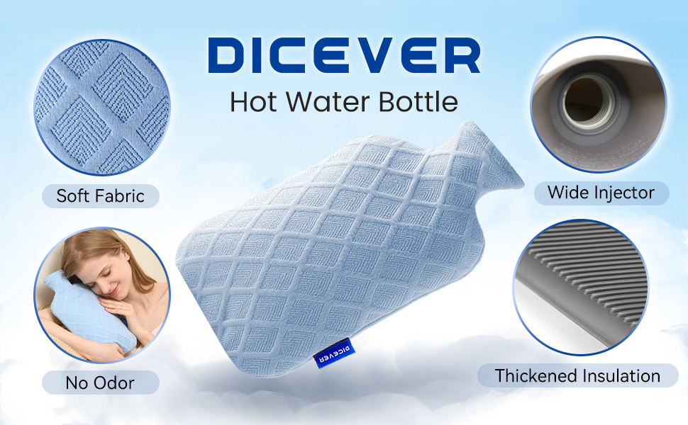 Hot water bottle with cover