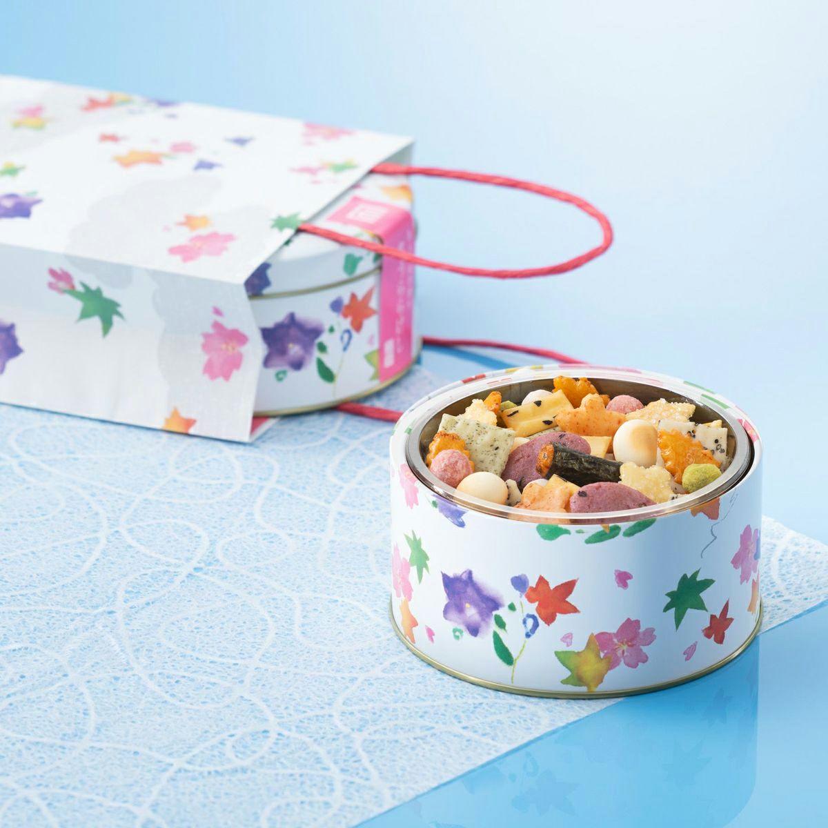 京都宇治式部郷 花うららけし あられで 缶 84g - Weee!