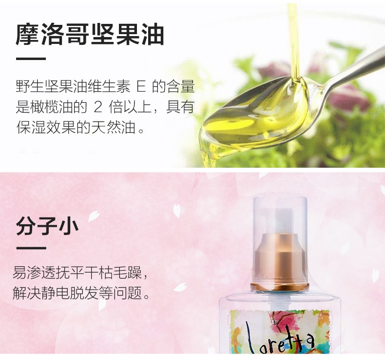 【日本直邮】 MOLTO BENE Loretta洛丽塔玫瑰护发精油120g