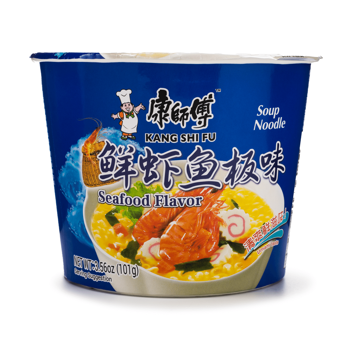 康师傅 开心桶 鲜虾鱼板面 98 克