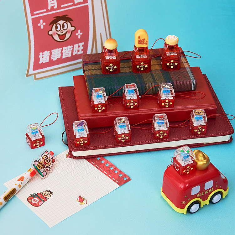 ワンワン ラッキーシリーズ キーキャップ フィジェット キーホルダー 1 ケース