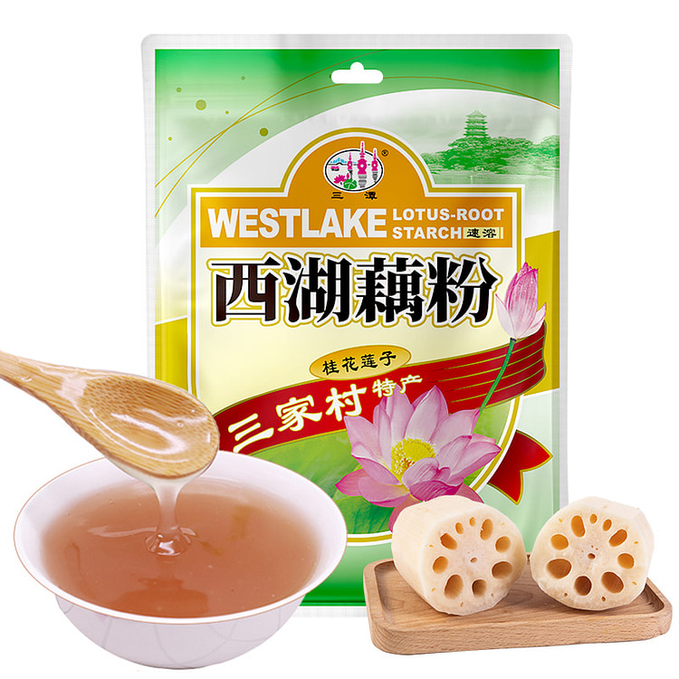 三潭西湖藕粉老牌正宗桂花莲子纯藕粉小袋装350g