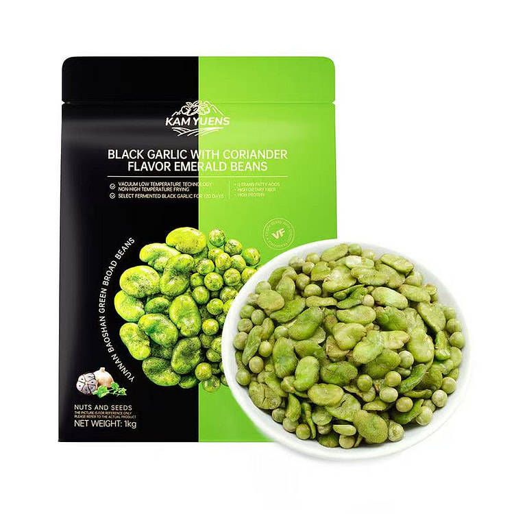 甘源 黑金蒜香菜味翡翠豆1kg 1 包