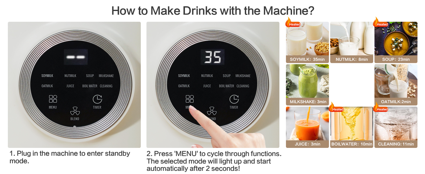 how to use the nut milk maker?