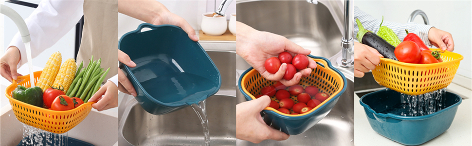 6PCS Kitchen Colander Strainer Set