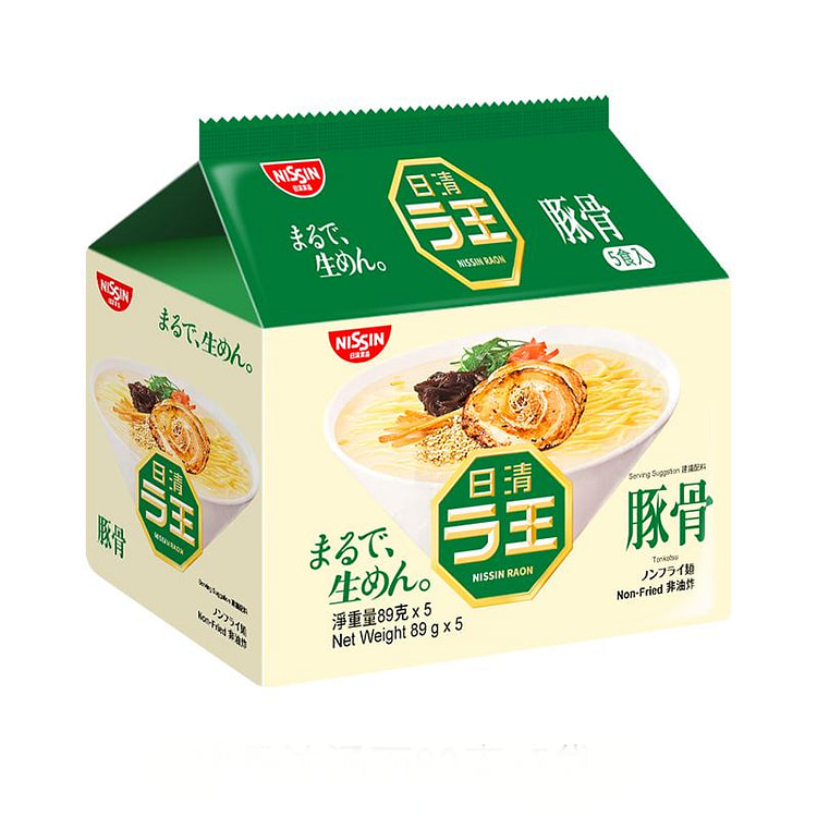 日清拉王豚骨面豚骨味5袋445g