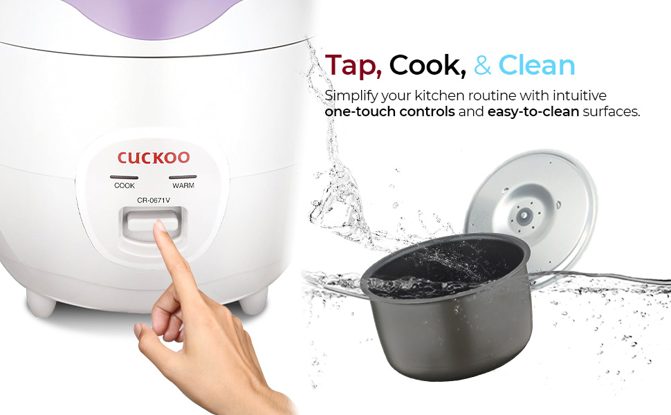 轻触烹饪清洁一键轻松控制 Cuckoo 电饭煲