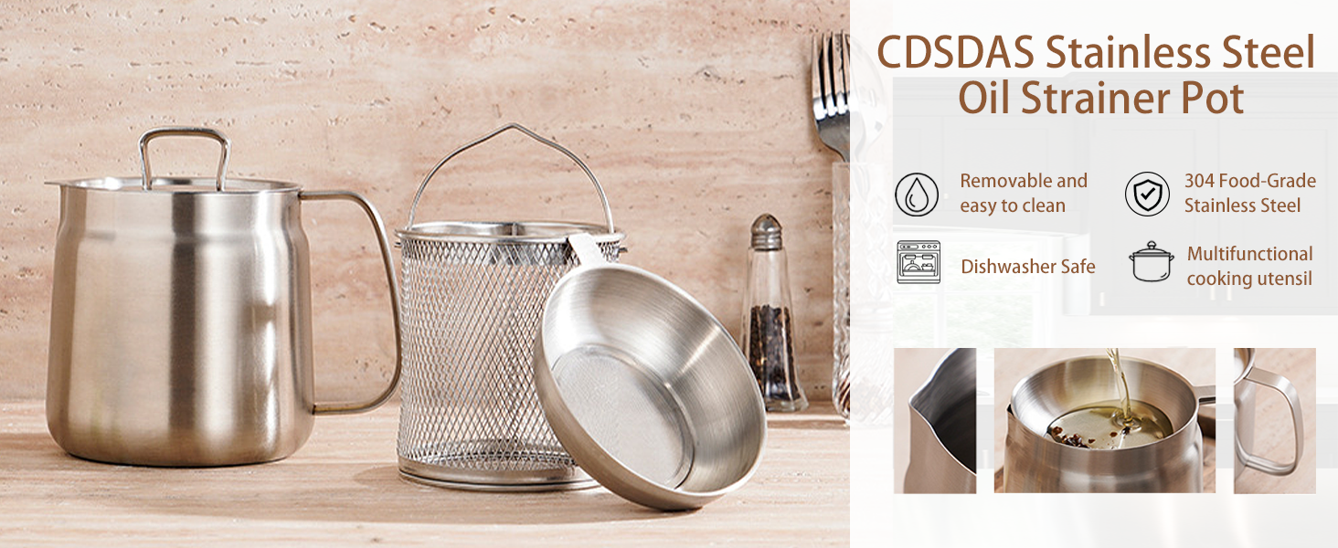 bacon grease saver with strainer