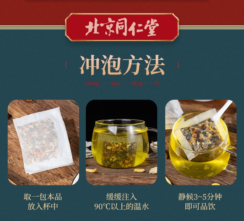 北京同仁堂 润喉护嗓  肺咽养生茶 养生袋泡茶 罗汉果胖大海枇杷茶包 160g 40包入 1盒