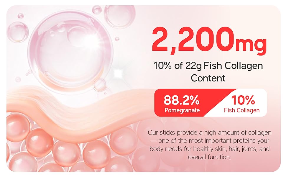 Pomegranate collagen jelly stick